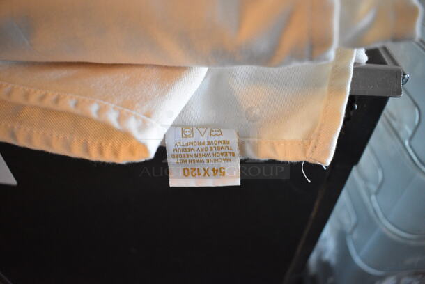 ALL ONE MONEY! Lot of Tablecloths in Bin! 15x10x24. Includes 54x120. (main dining room) - Image 4 of 4