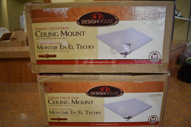 2 BRAND NEW IN BOX! Design House Ceiling Mount Light Fixtures. 2 Times Your Bid! (gift shop) - Image 2 of 4