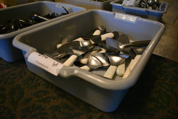 ALL ONE MONEY! Lot of Lifters and Spades in Gray Poly Bus Bin! 15x22x5. (buffet) - Image 2 of 4