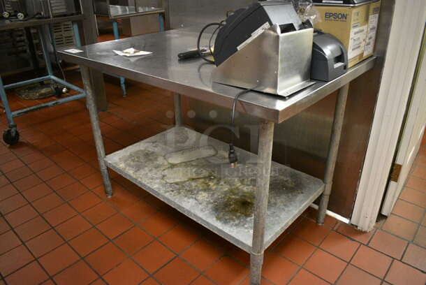 Stainless Steel Commercial Table w/ Metal Under Shelf. Does Not Include Contents. 48x30x34. (kitchen) - Image 4 of 5