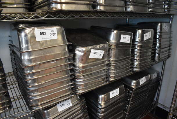 25 Stainless Steel Half Size Drop In Bins. 1/2x4. 25 Times Your Bid! (drop in bin kitchen) - Image 4 of 4