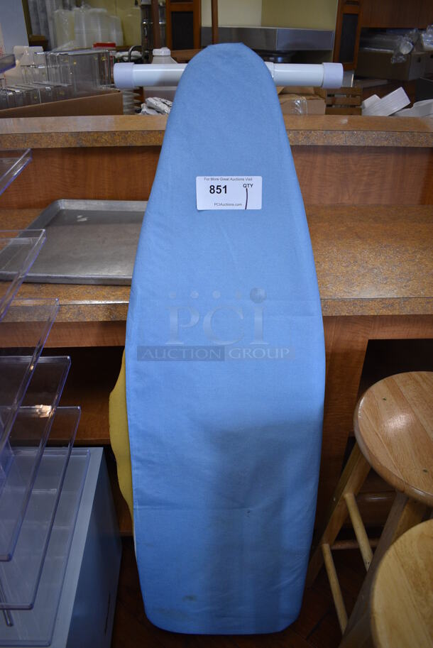 Blue Ironing Board. 15x2.5x52. (gift shop)