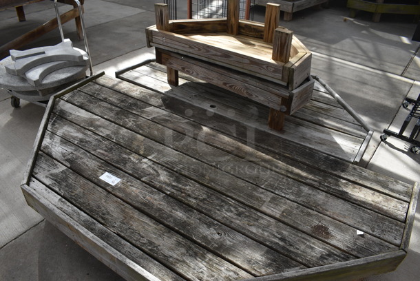 4 Various Wooden Stands. BUYER MUST REMOVE. Includes 88.5x43x12. 4 Times Your Bid! (greenhouse) - Image 4 of 4