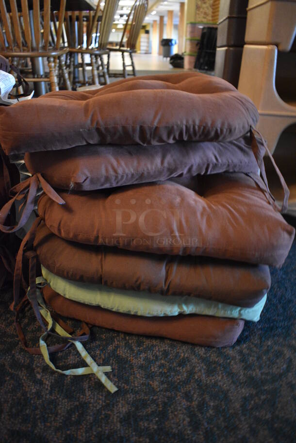 ALL ONE MONEY! Lot of 13 Brown Seat Cushions. 17x16x2. (main dining room) - Image 3 of 4