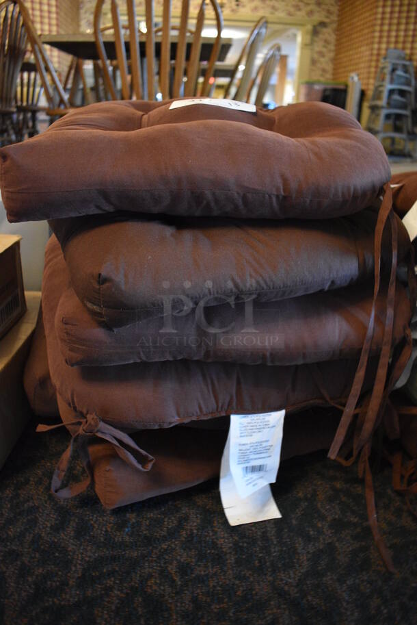 ALL ONE MONEY! Lot of 13 Brown Seat Cushions. 17x16x2. (main dining room) - Image 4 of 4