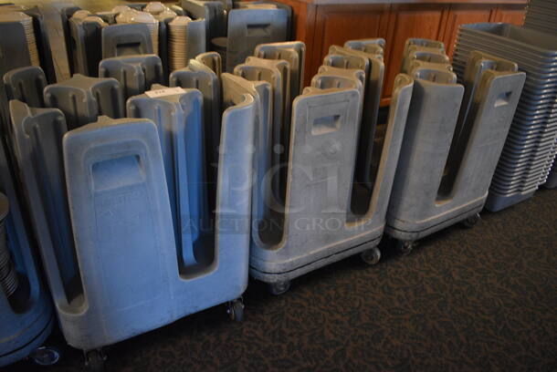 3 Metro Poly Dish Carts on Commercial Casters; Blue and Two PCD5 Gray. 22.5x22.5x30, 23x23x30. 3 Times Your Bid! (buffet) - Image 2 of 7