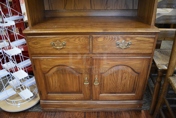 Wooden Cabinet w/ Drawer, 2 Doors and Shelves. 34x18x80.5. (gift shop) - Image 3 of 5