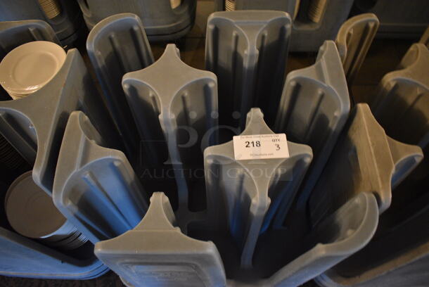 3 Metro Poly Dish Carts on Commercial Casters; Blue and Two PCD5 Gray. 22.5x22.5x30, 23x23x30. 3 Times Your Bid! (buffet) - Image 3 of 7