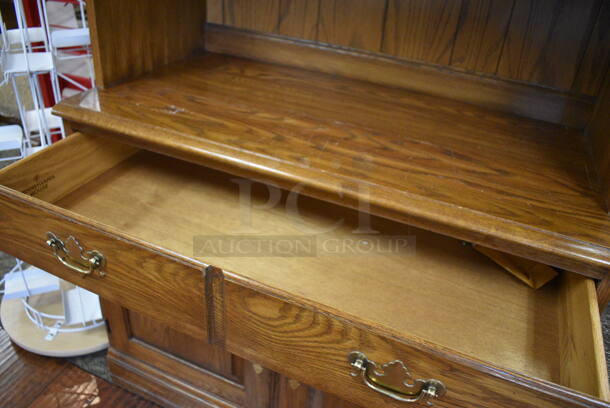 Wooden Cabinet w/ Drawer, 2 Doors and Shelves. 34x18x80.5. (gift shop) - Image 5 of 5