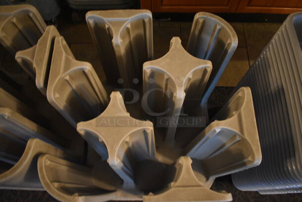 3 Metro Poly Dish Carts on Commercial Casters; Blue and Two PCD5 Gray. 22.5x22.5x30, 23x23x30. 3 Times Your Bid! (buffet) - Image 5 of 7