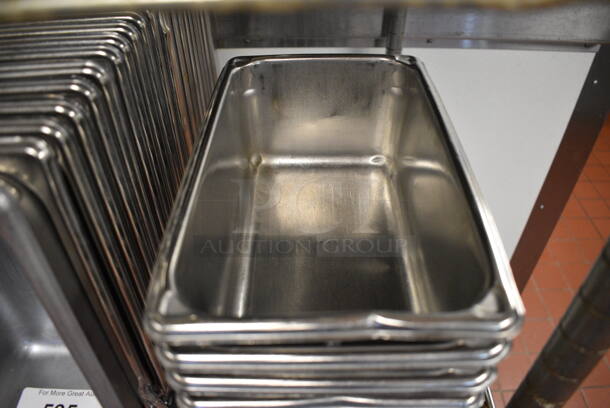 6 Stainless Steel 1/4 Size Drop In Bins. 1/4x4. 6 Times Your Bid! (drop in bin kitchen) - Image 2 of 3