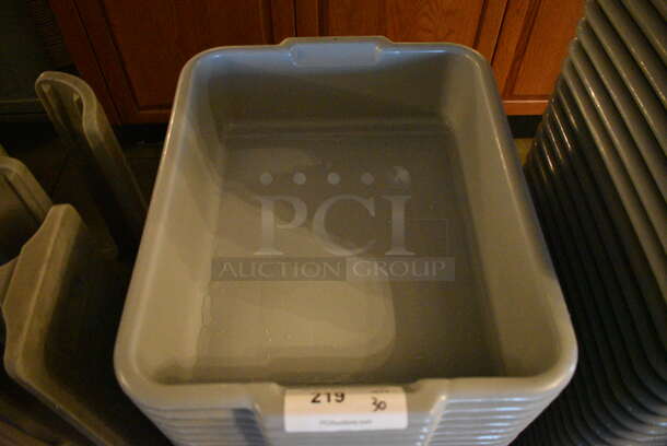ALL ONE MONEY! Lot of 30 Gray Bus Bins! 17x22x5. (buffet) - Image 2 of 4