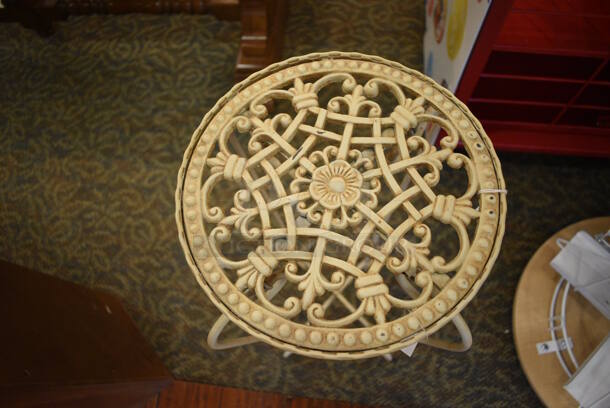 Metal Stool. 13x13x25. (gift shop) - Image 2 of 3