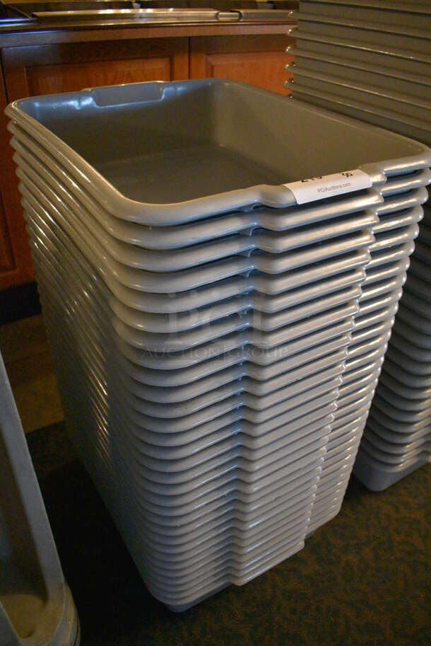 ALL ONE MONEY! Lot of 30 Gray Bus Bins! 17x22x5. (buffet) - Image 3 of 4