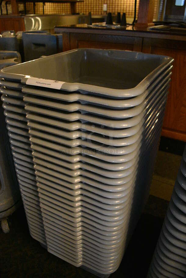 ALL ONE MONEY! Lot of 30 Gray Bus Bins! 17x22x5. (buffet) - Image 4 of 4