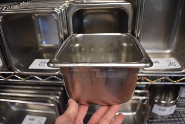 22 Stainless Steel 1/6 Size Drop In Bins. 1/6x4. 22 Times Your Bid! (drop in bin kitchen) - Image 2 of 3