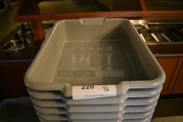 ALL ONE MONEY! Lot of 42 Gray Bus Bins! 15x22x5. (buffet) - Image 2 of 3