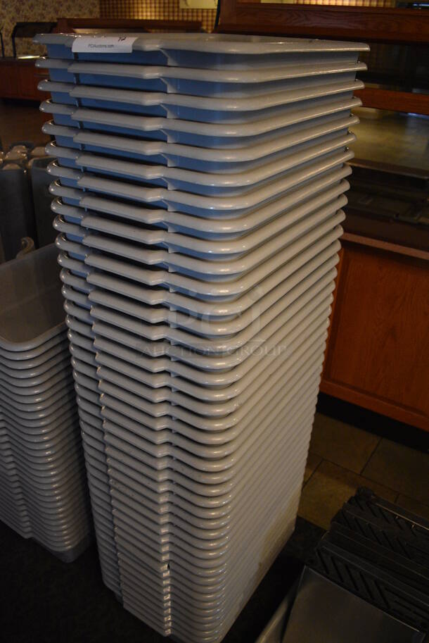 ALL ONE MONEY! Lot of 42 Gray Bus Bins! 15x22x5. (buffet) - Image 3 of 3