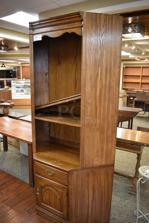 Wooden Cabinet w/ Drawer, Door and Shelves. 40x18x80. (gift shop) - Image 4 of 5