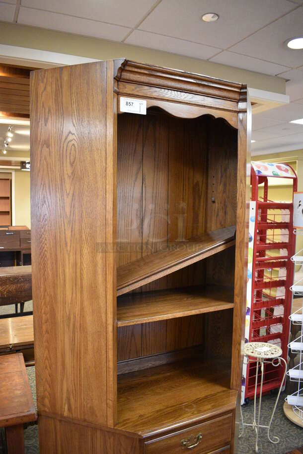Wooden Cabinet w/ Drawer, Door and Shelves. 40x18x80. (gift shop) - Image 5 of 5