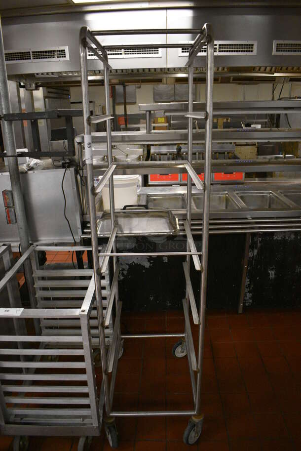 Metal Commercial Pan Transport Rack on Commercial Casters. 18x26x72. (kitchen)