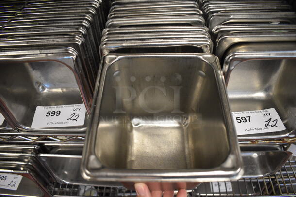 20 Stainless Steel 1/6 Size Drop In Bins. 1/6x6. 20 Times Your Bid! (drop in bin kitchen) - Image 2 of 3