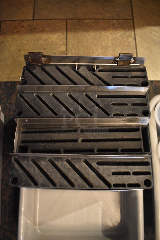 4 Metal Knife Holders in Gray Poly Bus Bin. 12x3x14. 4 Times Your Bid! (buffet) - Image 2 of 3