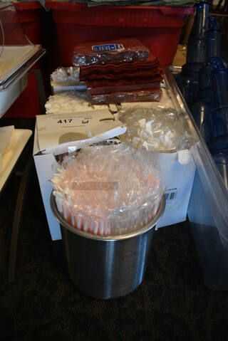 ALL ONE MONEY! Lot of Various Straws and Napkins! (main dining room)