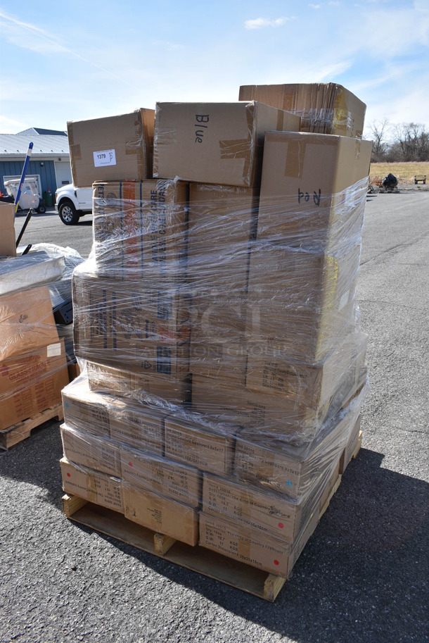ALL ONE MONEY! Pallet Lot of Various Items Including Country Cupboard Boxes and Paper Products. (warehouse) - Image 1 of 6