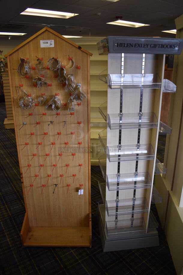 2 Various Racks Including Metal Cookie Cutters. Includes 25x19.5x73, 20x20x69. 2 Times Your Bid! (blue retail store)