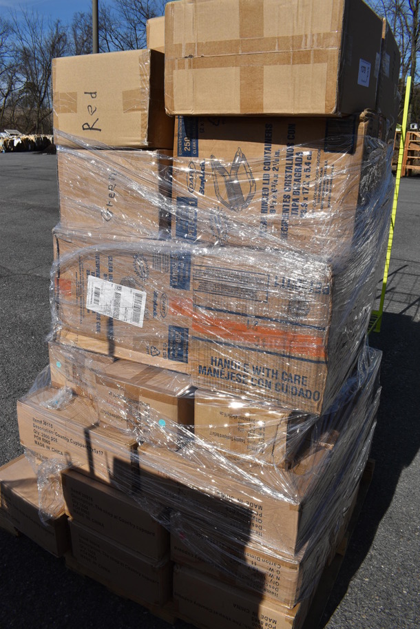 ALL ONE MONEY! Pallet Lot of Various Items Including Country Cupboard Boxes and Paper Products. (warehouse) - Image 5 of 6
