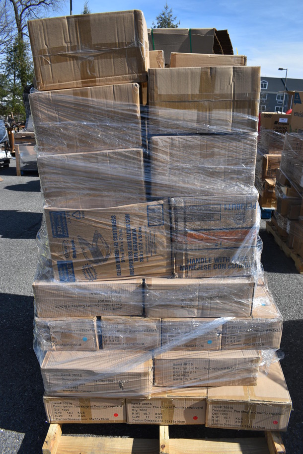 ALL ONE MONEY! Pallet Lot of Various Items Including Country Cupboard Boxes and Paper Products. (warehouse) - Image 6 of 6