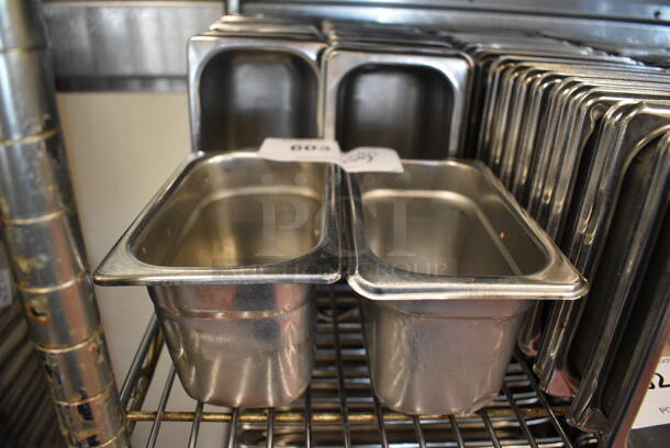 29 Stainless Steel 1/9 Size Drop In Bins. 1/9x4. 29 Times Your Bid! (drop in bin kitchen)