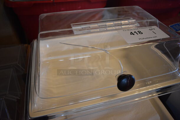 Metal 2 Tier Plate Stand w/ 2 Plates and 1 Dome Lid. 17.5x20x17. (main dining room) - Image 5 of 5