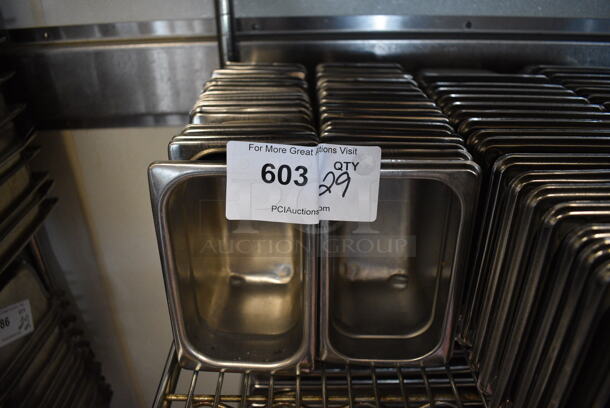 29 Stainless Steel 1/9 Size Drop In Bins. 1/9x4. 29 Times Your Bid! (drop in bin kitchen) - Image 3 of 3