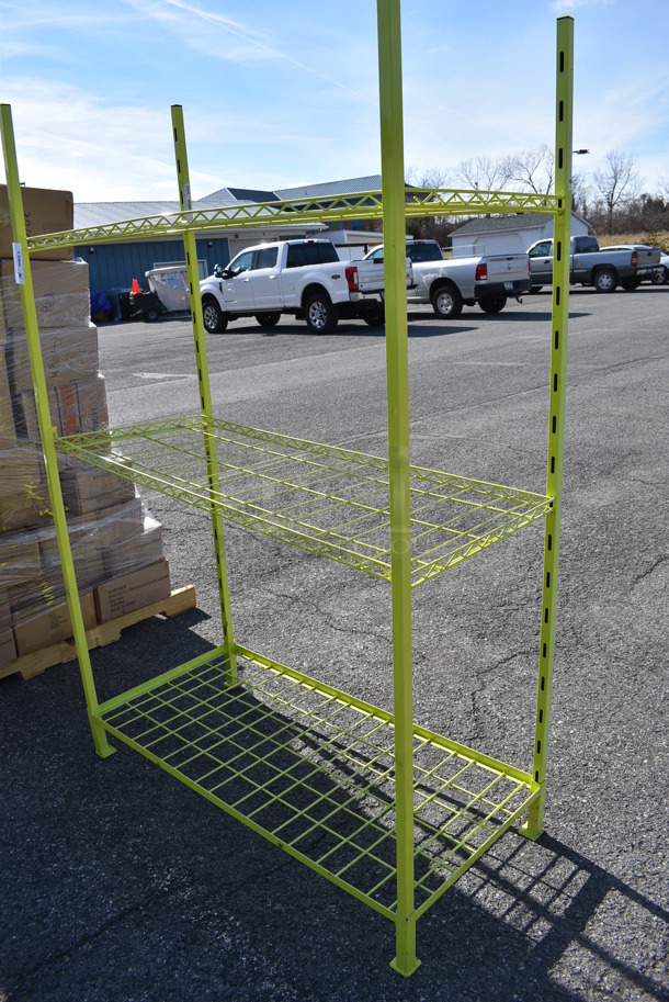 Green Finish 3 Tier Metal Shelving Rack. 49x22x73. (warehouse) - Image 3 of 3