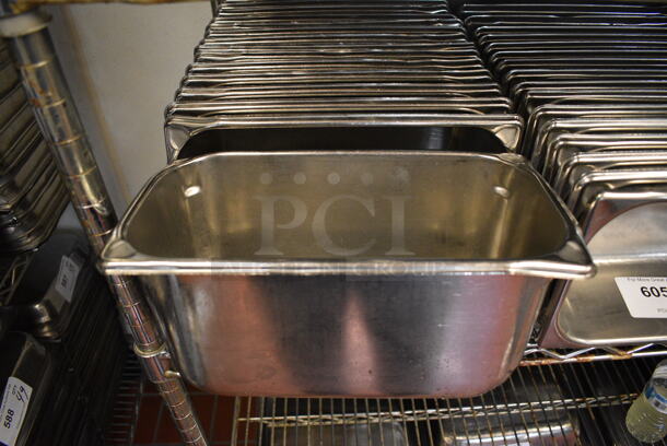 16 Stainless Steel 1/3 Size Drop In Bins. 1/3x6. 16 Times Your Bid! (drop in bin kitchen)