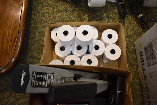 ALL ONE MONEY! Lot of Various Items Including Staplers, Clock and Receipt Paper Rolls! (gift shop) - Image 4 of 4