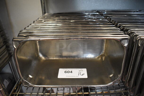 16 Stainless Steel 1/3 Size Drop In Bins. 1/3x6. 16 Times Your Bid! (drop in bin kitchen) - Image 4 of 4