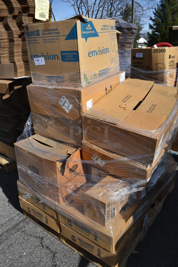 ALL ONE MONEY! Pallet Lot of Various Items Including Hollowick Table Lighting. (warehouse) - Image 1 of 6