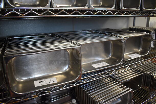 22 Stainless Steel 1/3 Size Drop In Bins. 1/3x4. 22 Times Your Bid! (drop in bin kitchen) - Image 3 of 3