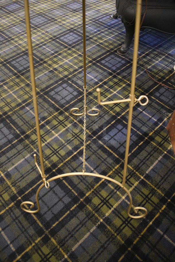 Gold Finish Metal Easel. 20x22x55. (blue retail store) - Image 4 of 5