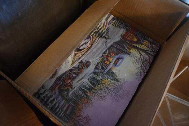 ALL ONE MONEY! Lot of 5 Boxes of Disposable Placemats; 3 Season To Celebrate and 2 Winter Scene. 14x10. (main dining room) - Image 5 of 6