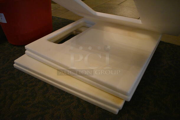 5 White Cutting Boards. 24x24x1, 19x20x1. 5 Times Your Bid! (buffet) - Image 3 of 3