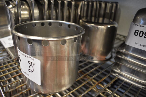 2 Stainless Steel Bins. 5.5x5.5x5. 2 Times Your Bid! (drop in bin kitchen) - Image 3 of 3
