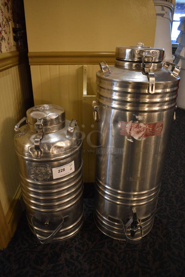 2 Metal Beverage Holder Dispensers. 11x17x26.5, 12x17x35. 2 Times Your Bid! (buffet)