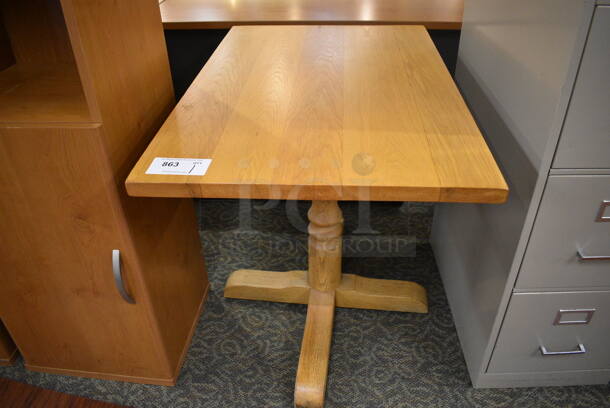 Wooden Table. 36x24x29.5. (gift shop)