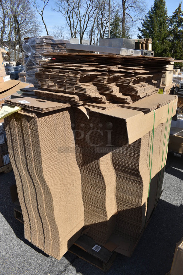 ALL ONE MONEY! Pallet Lot of Various Items Including Cardboard Trays. 12x14x8. (warehouse) - Image 2 of 5