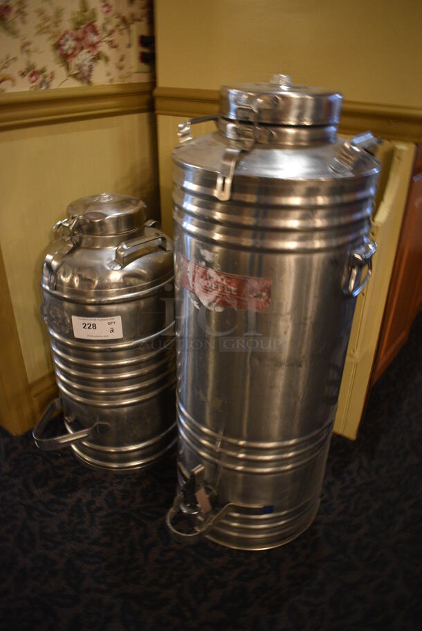 2 Metal Beverage Holder Dispensers. 11x17x26.5, 12x17x35. 2 Times Your Bid! (buffet) - Image 2 of 6