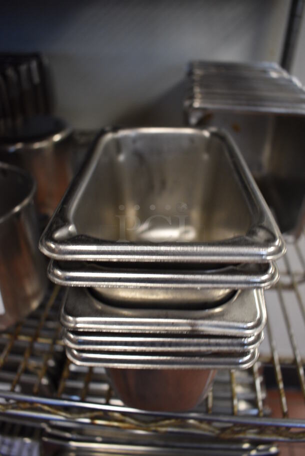 5 Stainless Steel 1/9 Size Drop In Bins. 1/9x4. 5 Times Your Bid! (drop in bin kitchen)